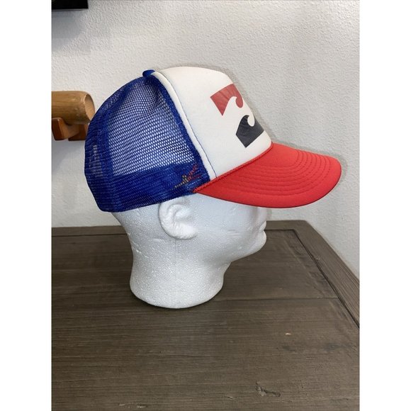 VTG SNAPBACK TRUCKER HAT RED WHITE BLUE WAVES OTTO COLLECTION - Picture 2 of 8